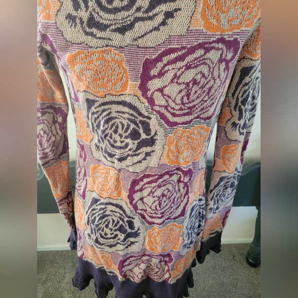 Sleeping on Snow/ Button Up Cardigan/ Purple and Orange/Size XS - Picture 5 of 7